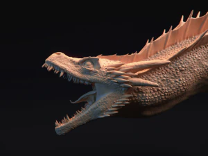 dragon bust - game of thrones - drogon - 3d prinable model 3D Print Model