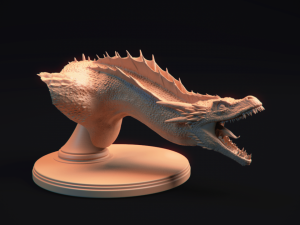 dragon bust - game of thrones - drogon - 3d prinable model 3D 프린트 모델