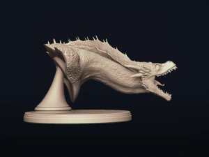 dragon bust - game of thrones - drogon - 3d prinable model 3D Print Model