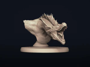 dragon bust - game of thrones - drogon - 3d prinable model 3D Print Model