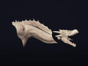 dragon bust - game of thrones - drogon - 3d prinable model 3D 프린트 모델