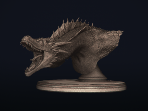 dragon bust - game of thrones - drogon - 3d prinable model 3D 프린트 모델