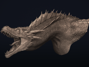dragon bust - game of thrones - drogon - 3d prinable model 3D 프린트 모델