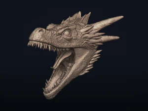 dragon bust - game of thrones - drogon - 3d prinable model 3D Print Model