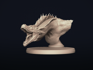 dragon bust - game of thrones - drogon - 3d prinable model 3D 프린트 모델
