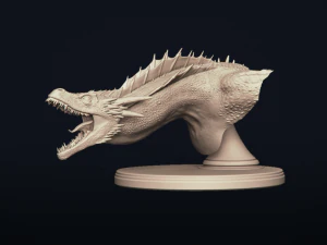 dragon bust - game of thrones - drogon - 3d prinable model 3D Print Model