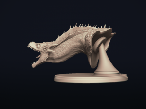 dragon bust - game of thrones - drogon - 3d prinable model 3D 프린트 모델