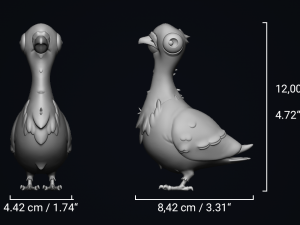 pigeon bird - 3d printable model 3D Print Model