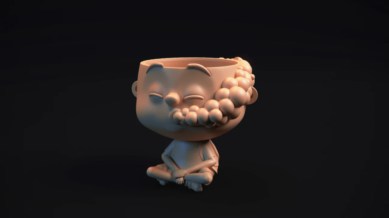 pothead - 3d printable model 3D Print Model .c4d .max .obj .3ds .fbx .stl .blend 