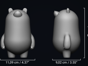 polarbear piggybank - 3d printable model 3D 프린트 모델