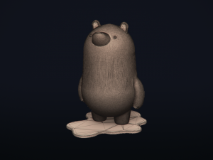 polarbear piggybank - 3d printable model 3D 프린트 모델