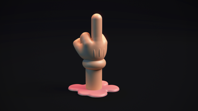 thefinger - 3d printable model Modello di stampa 3D .c4d .max .obj .3ds .fbx .stl .blend 
