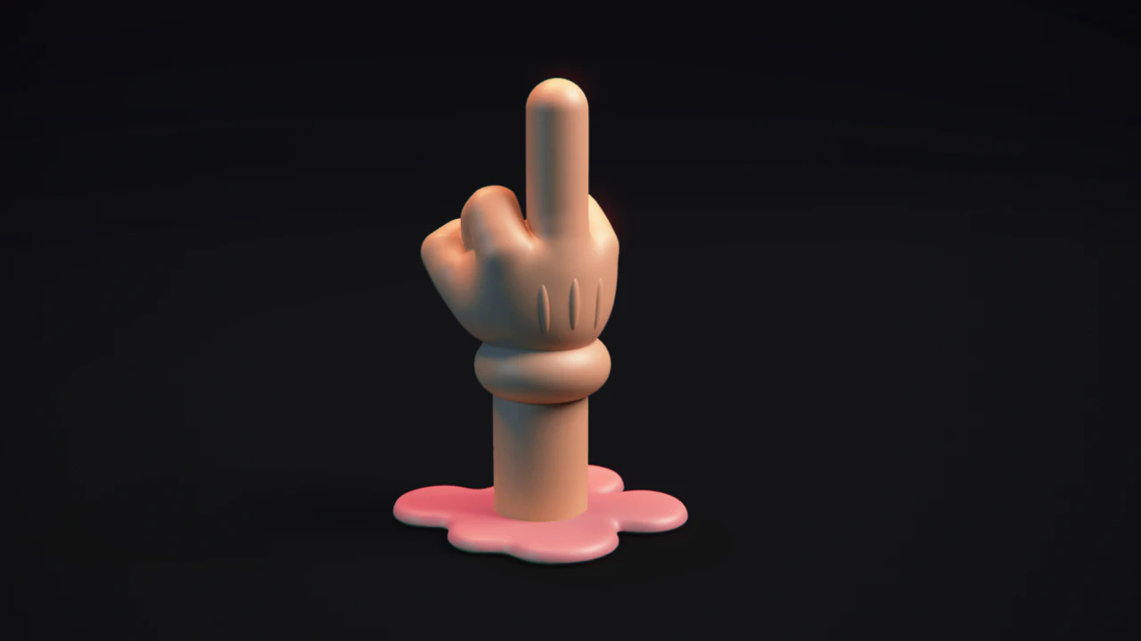 thefinger - 3d printable model 3D Print Model .c4d .max .obj .3ds .fbx .stl .blend