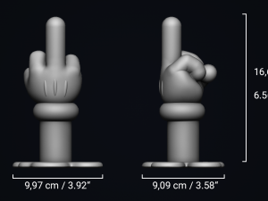 thefinger - 3d printable model Modello di stampa 3D