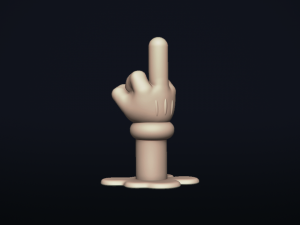 thefinger - 3d printable model Modello di stampa 3D
