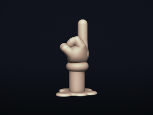 thefinger - 3d printable model Modello di stampa 3D
