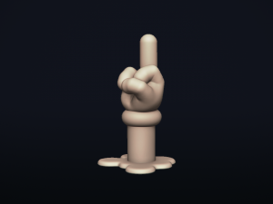thefinger - 3d printable model Modello di stampa 3D