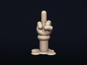thefinger - 3d printable model Modello di stampa 3D