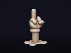thefinger - 3d printable model Modello di stampa 3D