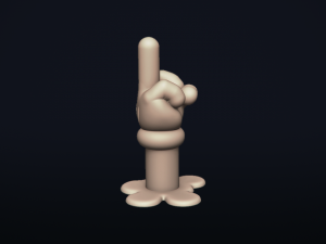 thefinger - 3d printable model Modello di stampa 3D
