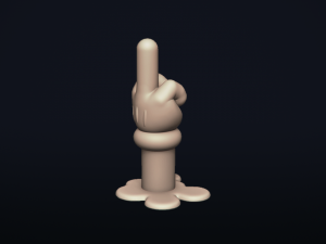 thefinger - 3d printable model Modello di stampa 3D