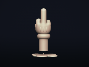 thefinger - 3d printable model Modello di stampa 3D