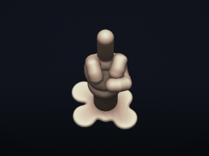 thefinger - 3d printable model Modello di stampa 3D