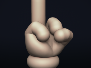 thefinger - 3d printable model Modello di stampa 3D