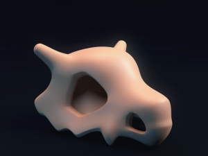 cubone skull - free 3d printable model 3D Print Model