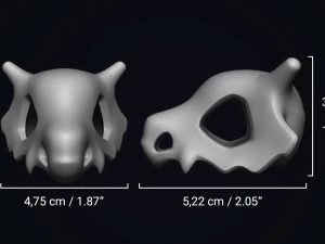 cubone skull - free 3d printable model 3D Print Model