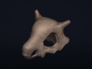 cubone skull - free 3d printable model 3D printmodel