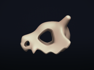 cubone skull - free 3d printable model 3D printmodel