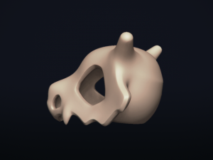 cubone skull - free 3d printable model 3D printmodel