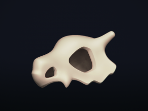 cubone skull - free 3d printable model 3D printmodel