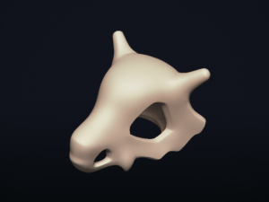 cubone skull - free 3d printable model 3D printmodel