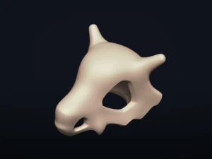 cubone skull - free 3d printable model 3D Print Model