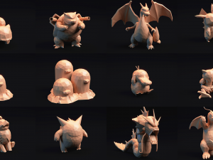 lowpoly pokemon art collection 3Dプリントモデル