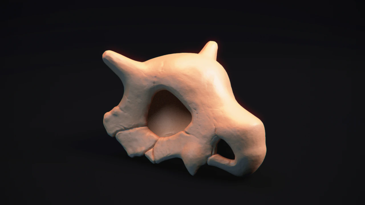 cubone skull - 3d printable model 3D Print Model .c4d .max .obj .3ds .fbx .stl .blend 