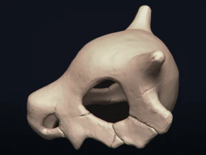 cubone skull - 3d printable model 3D Print Model