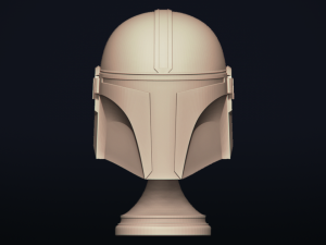 the mandalorian - bounty hunter - head trophy - printable 3D प्रिंट मॉडल