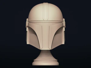 the mandalorian - bounty hunter - head trophy - printable 3D Print Model