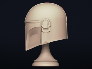 the mandalorian - bounty hunter - head trophy - printable 3D प्रिंट मॉडल