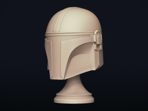the mandalorian - bounty hunter - head trophy - printable 3D प्रिंट मॉडल