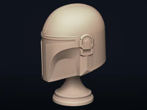 the mandalorian - bounty hunter - head trophy - printable 3D Print Model
