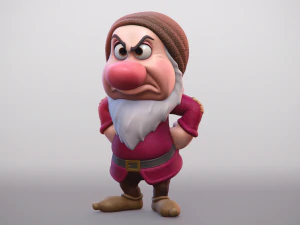 ग्रम्पी - सात बौनों में से एक - प्रिंट करने योग्य 3डी प्रिंट मॉडल 3D प्रिंट मॉडल