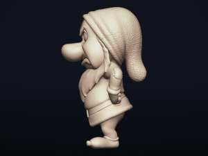 grumpy - one of the seven dwarfs - printable 3d print model 3D Print Model