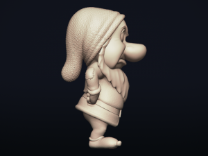grumpy - one of the seven dwarfs - printable 3d print model 3D Print Model