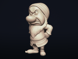 grumpy - one of the seven dwarfs - printable 3d print model 3D Print Model
