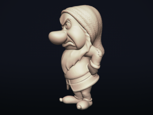grumpy - one of the seven dwarfs - printable 3d print model 3D Print Model