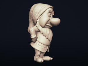 grumpy - one of the seven dwarfs - printable 3d print model 3D Print Model